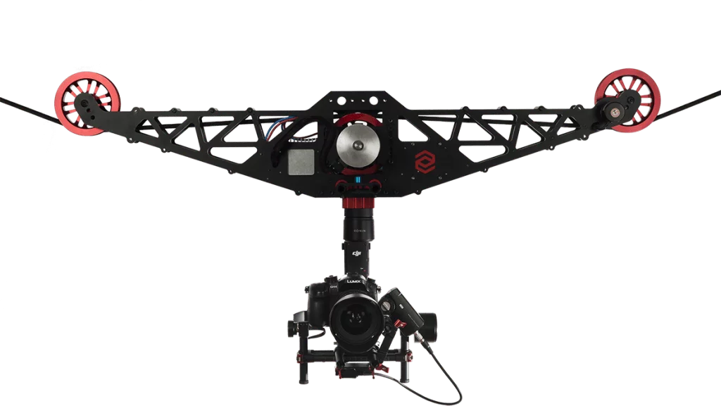 Sistema Linecam / Cablecam operado por DroneSevilla en un evento